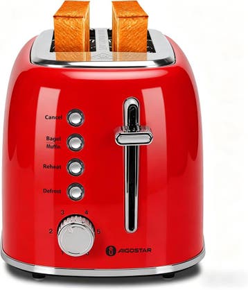 Aigostar Broodrooster met 2 schijven, 4 cm extra brede toast, Verzenden, Nieuw