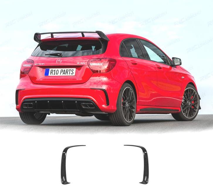 MOULURES ARRIÈRE MERCEDES W176 AMG 12-18 LOOK A45 NOIR BRILL, Autos : Pièces & Accessoires, Carrosserie & Tôlerie, Envoi