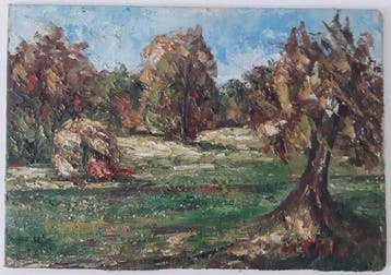Roberto Poloni (1938- 2020) - Paesaggio sotto il Montello, Antiek en Kunst