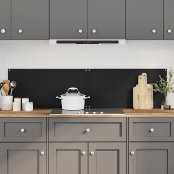 vidaXL Spatschermen keuken 2 st 80x50 cm gehard glas zwart, Verzenden