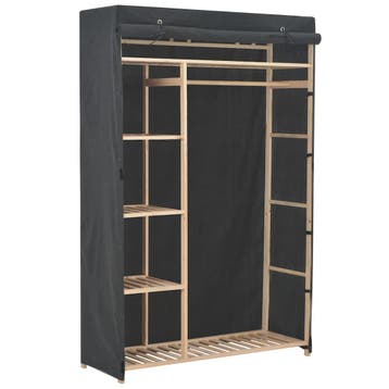 vidaXL Kledingkast 110x40x170 cm stof grijs, Huis en Inrichting, Verzenden, Nieuw