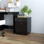 vidaXL Rolkast 45x38x54 cm bewerkt hout zwart, Huis en Inrichting, Kasten | Overige, Verzenden, Nieuw