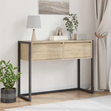 vidaXL Bijzettafel Sonoma 100 x 36 x 75 cm Bewerkt hout, Huis en Inrichting, Tafels | Bijzettafels, Verzenden, Nieuw
