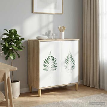vidaXL Dressoir HANAU Sonoma 69 x 33 x 75 cm Bewerkt hout, Verzenden, Nieuw