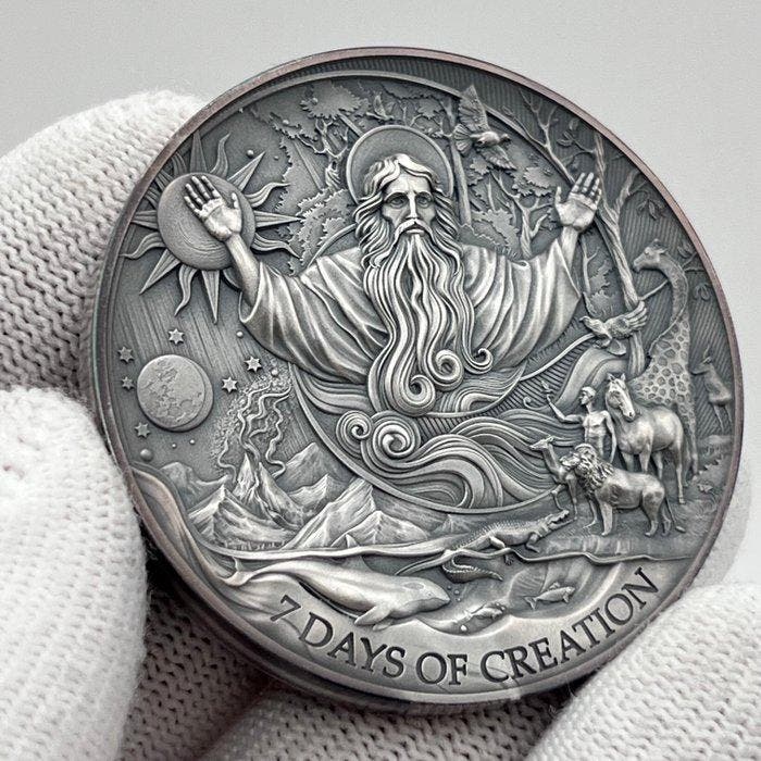Kameroen. 2,000 Francs 2024 – Bible Stories: The Seven Days, Postzegels en Munten, Munten | Europa | Niet-Euromunten