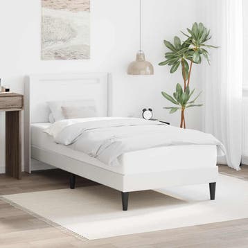 vidaXL Bedframe met LED-stripverlichting Wit 80 x 200 cm, Verzenden, Nieuw