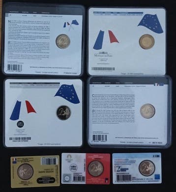 France. 2 Euro 2010/2022 (7 coincards) (Sans prix de