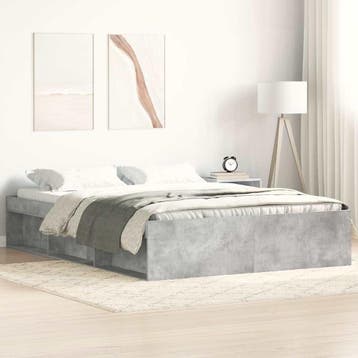 vidaXL Bedframe betongrijs 160x200 cm, Huis en Inrichting, Verzenden, Nieuw