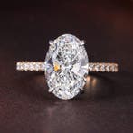 Bague de fiançailles - 14 carats Or jaune, Or blanc -, Handtassen en Accessoires, Antieke sieraden