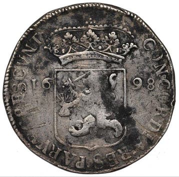 Pays-Bas, Deventer Zilveren Dukaat 1698 (R1 - rare)