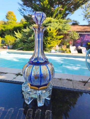 Baccarat - Karaf - Empire bleu Cobalt XIX ème - Kristal