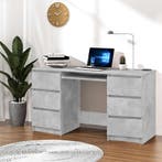vidaXL Schrijftafel 140x50x77 cm bewerkt hout betongrijs, Huis en Inrichting, Verzenden, Nieuw