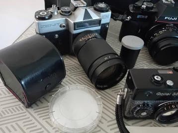 Fuji, Canon, Zenit, Chinon, Rollei Vari Analoge camera