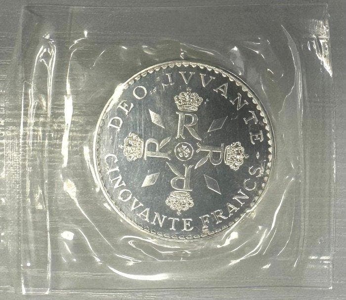 Monaco. 50 Francs 1974 Rainier III. Essai en argent (Zonder, Postzegels en Munten, Munten | Europa | Niet-Euromunten
