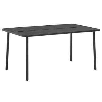 vidaXL Tuintafel 150x90x72 cm staal donkergrijs, Verzenden, Nieuw