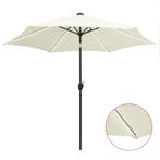 vidaXL Parasol met LED-verlichting en aluminium paal 300 cm, Verzenden, Nieuw