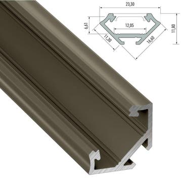 Hoek LED Strip Profiel Zwart | Tot 2 meter leverbaar, Verzenden, Nieuw