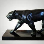 Max Le Verrier - sculptuur, Baghera - 63 cm - Marmer,