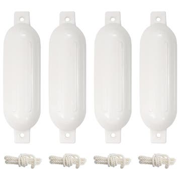 vidaXL Bootstootkussens 4 st Ø 14x50 cm PVC wit, Verzenden