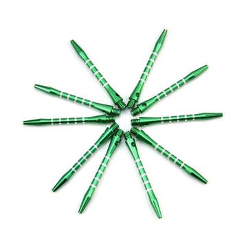 10x Medium Aluminium Dart Shaft Groen 48mm, Verzenden