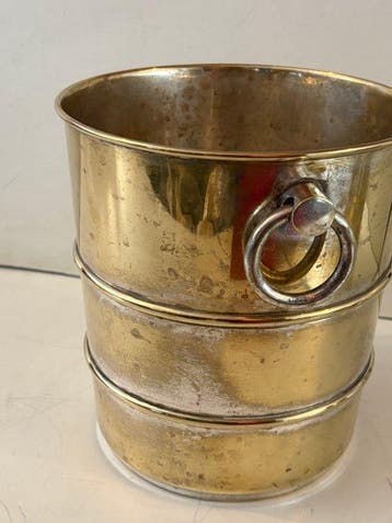 Champagne koeler - Verzilverd, Messing of koper met sporen