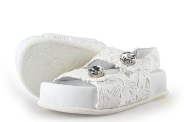 Roberto Festa Slippers in maat 38 Wit, Kleding | Dames, Schoenen, Slippers, Verzenden, Wit, Zo goed als nieuw