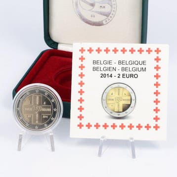 België. 2 Euro 2008/2016 (3 stuks) Proof (Zonder