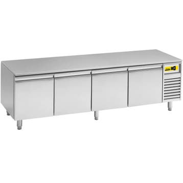 Koelwerkbank | Laag Model | 389L | 4 Laden (1/1 GN) |, Verzenden