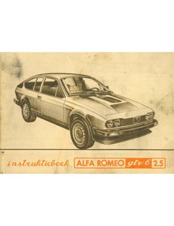 1981 ALFA ROMEO GTV6 2.5 INSTRUCTIEBOEKJE NEDERLANDS