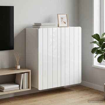vidaXL Wandkast Hoogglans Wit 59 x 31 x 64 cm Bewerkt hout, Verzenden