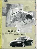 2003 FORD TAURUS INSTRUCTIEBOEKJE ENGELS (USA)
