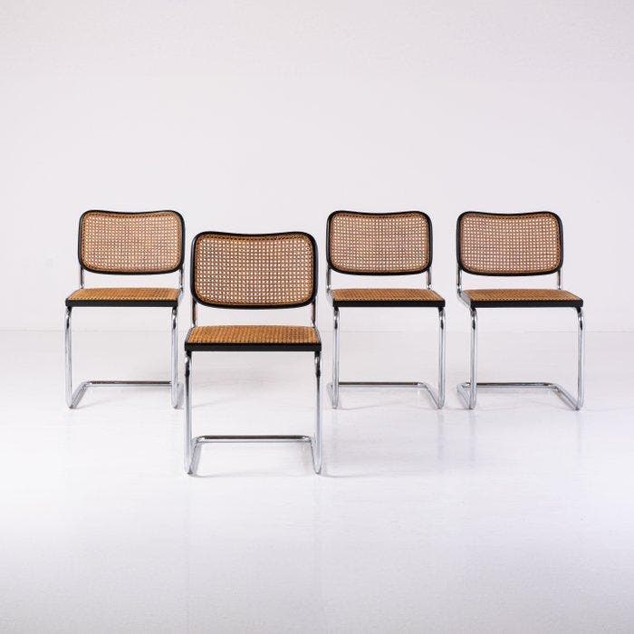 Gavina - Marcel Breuer - Chaise (4) - Cesca - Hêtre, Antiquités & Art, Antiquités | Meubles | Chaises & Canapés