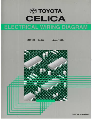 1999 TOYOTA CELICA ELECTRISCH SCHEMA WERKPLAATSHANDBOEK