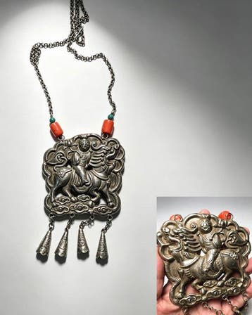 Zegelamulet - .800 zilver - 1850-1900 - Antiek zilveren