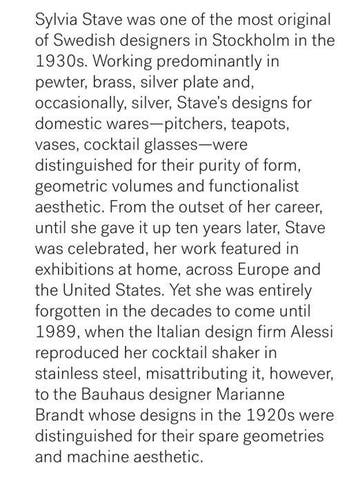 Alessi - Sylvia Stave - Shaker à cocktail - Acier