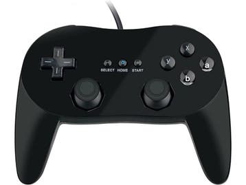 Aftermarket Classic Pro Controller voor Wii - Zwart -, Verzenden