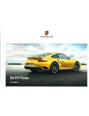 2018 PORSCHE 911 TURBO HARDCOVER BROCHURE NEDERLANDS, Boeken, Ophalen of Verzenden, Nieuw