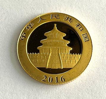 China. 50 Yuan 2016 - Panda - 3 g, Postzegels en Munten
