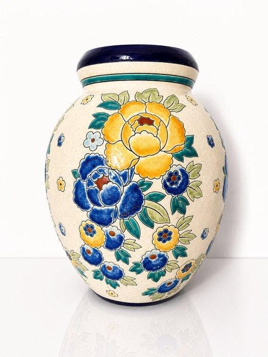 Boch Frères Keramis - Charles Catteau - Vase - modèle 951,, Antiquités & Art, Antiquités | Verre & Cristal
