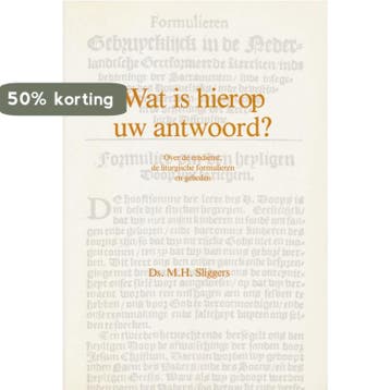 WAT IS HIEROP UW ANTWOORD? 9789060157954 M.H. Sliggers, Verzenden, Gelezen, M.H. Sliggers