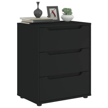 vidaXL Dressoir VISNES 60x40x73 cm bewerkt hout zwart, Verzenden