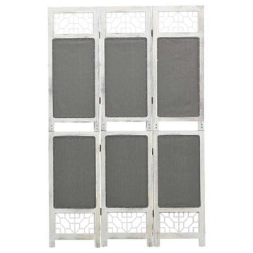 vidaXL Kamerscherm met 3 panelen 105x165 cm stof grijs, Verzenden