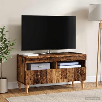 vidaXL LED tv-meubel ALKMAAR 81 x 35 x 43 cm Oud hout, Verzenden
