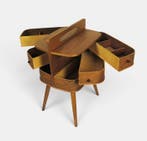 Boîte à couture - Bois - Table en bois de teck des années