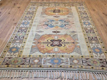 Fijn Oosters tapijt in Kazak-stijl – handgeknoopt kunstwerk, Nieuw