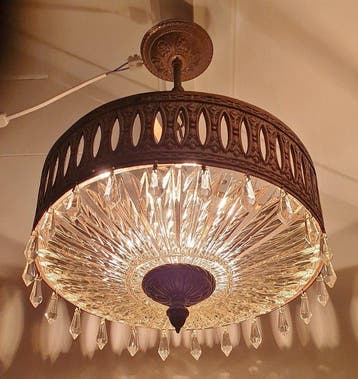 Lamp - Glas, Messing