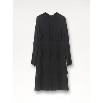 By Malene Birger • zwarte midi jurk Duranta • 34, Kleding | Dames, Verzenden, Zwart, Maat 42/44 (L), Nieuw