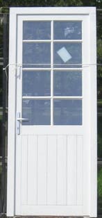 meranti houten buitendeur , achterdeur , deur 98 x 235, Doe-het-zelf en Bouw, Deuren en Vliegenramen, 80 tot 100 cm, 215 cm of meer