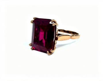 Zonder minimumprijs - Ring - 9 kt. Roségoud, Zilver Spinel, Nieuw