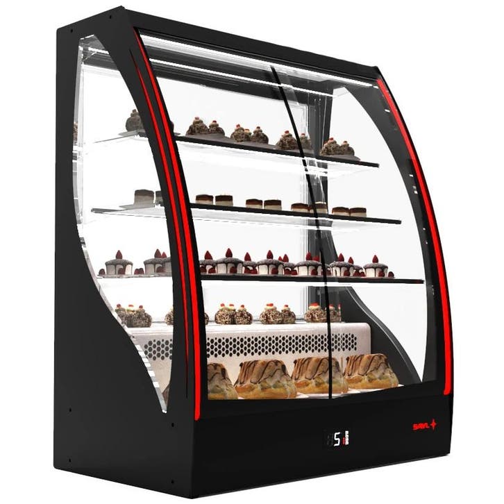 Koelvitrine | PAK | Zwart | +2°C/+6°C | Geforceerd | 4, Articles professionnels, Horeca | Équipement de cuisine, Envoi